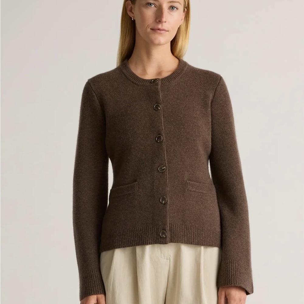 Quince Mongolian Cashmere Structured Cardigan